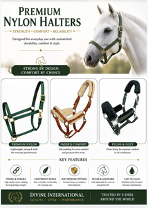 Cabestro Ajustable de Nailon Premium para Caballo con Herrajes Resistentes, Modelo DI'NH'010, Equipo Ecuestre de Divine International - Product Image 6