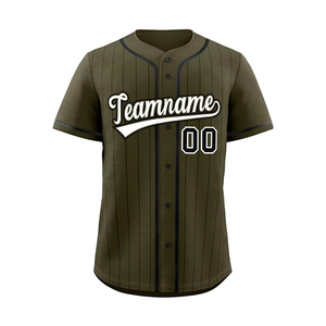 <b>Baseball</b> Jersey Short Sleeve 100% Polyester Anti-Bacterial Customizable Unisex Wear Printed Custom Logo Made Pakistan Hot Sale - Product Image 1