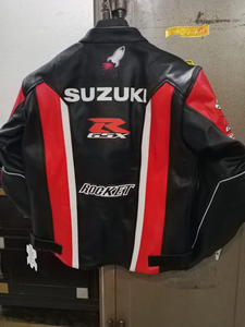 Unisex Zuzuzki Cowhide Leather <b>Racing</b> <b>Jacket</b>/Chaqueta MotoCP Style CE Level 2 Armor Motorcycle Track Riding Waterproof - Product Image 3