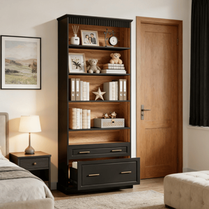 Tall Bookshelf Elegant <b>Bookcase</b> Design for Home or Office - Product Image 3