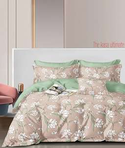 Parure de lit élégante et moderne en polyester tissé, taille King, avec drap-housse 400TC, drap plat et 2 taies d'oreiller (résistant à la décoloration) - Product Image 3