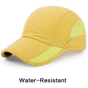 Casquette de sport jaune vif, respirante et à séchage rapide, avec panneaux en mesh, flexible, pour l'extérieur - Product Image 3