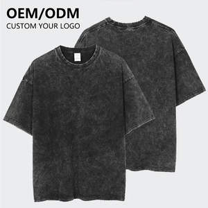 T-shirts décontractés en coton 100% respirant et écologique, style streetwear, prix de gros, meilleurs vêtements, t-shirt oversize délavé à l'acide - Product Image 1