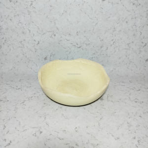 Bols à fruits et à salade en résine de grande taille, ronds et écologiques, modernes et raffinés, avec bols de service faits à la main de qualité supérieure, blanc cassé - Product Image 3