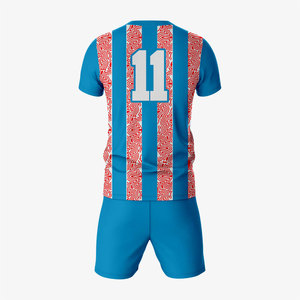 Uniforme de Fútbol Personalizable 100% Poliéster para Hombre, Uniforme de Fútbol Ligero Sublimado para Niños, Camiseta de Fútbol de Manga Corta - Product Image 4