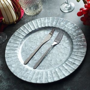 Assiette de présentation rustique style ferme pour la décoration de table, accessoires de table, compatible lave-vaisselle, réutilisable, pour la présentation des aliments et comme assiette de service - Product Image 1