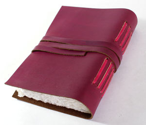 Cuadernos A5 Personalizados con Grabado, Diarios de Cuero Genuino Reciclado, Banda Elástica, Cubierta de Cuaderno de Tapa Dura Personalizada - Product Image 6