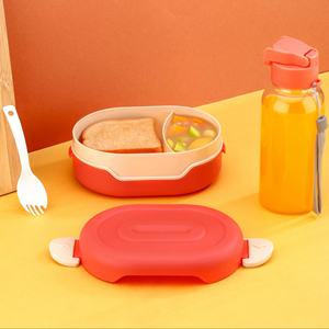 Complete Lunch Box Combo Includes <b>Plastic</b> Drinking Bottle Durable Food Grade Meal <b>Container</b> for Student Office Worker Outdoor - Product Image 1