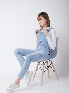 Salopette décontractée en coton pour femme, bretelles réglables, douce et confortable, idéale pour les activités de plein air ou le streetwear - Product Image 4