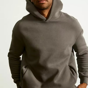 Sudadera con capucha extragrande para hombre, 100% algodón de alto gramaje, con cremallera, ecológica, con estampado puff y bordado, estilo urbano - Product Image 4