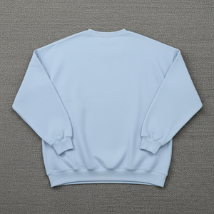 เสื้อสเวตเชิ้ตคอกลมสีฟ้าอ่อนสำหรับผู้หญิง พิมพ์ลายตัวอักษรรูปเปลวไฟ ผ้าฝ้ายถัก 100% ระบายอากาศได้ดี ทรงปกติ เหมาะสำหรับใส่ในฤดูใบไม้ร่วง - Product Image 5