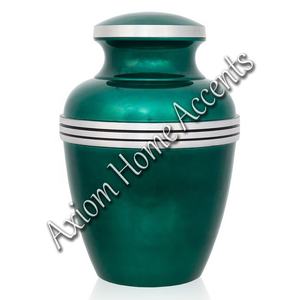 Elegante urna de cremación de aluminio con diseño contemporáneo, urna de recuerdo conmemorativa de Axiom Home Accents - Product Image 3