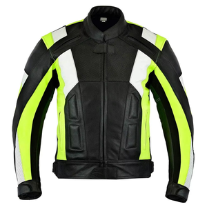 Chaqueta de Motociclista de Cuero para Hombre, Diseño de Primera Calidad, Ropa Profesional para Carreras de Autos, Ecológica, Transpirable, Anti-UV, Gran Venta, Precio Económico - Product Image 1