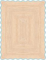 Tapis en jute festonnés durables pour la décoration intérieure, style moderne, antidérapants, tressés, faits à la main, conçus pour la fonctionnalité