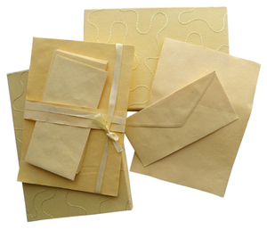Papel reciclado de algodón, 10 hojas de carta A4 + 5 sobres, empaquetados en una caja a juego, juego de papelería - Product Image 3