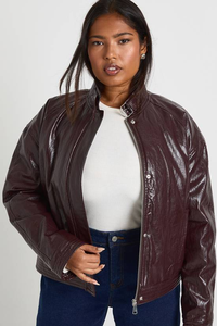 แจ็คเก็ตหนังแบบกลับด้านได้ คุณภาพสูง ออกแบบตามสั่งสำหรับผู้หญิง แจ็คเก็ตมอเตอร์ไซค์ลำลอง ผ้าถัก ระบายอากาศ กันน้ำ - Product Image 3