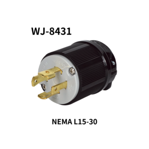 Produit taïwanais WJ-8431, prise de verrouillage industrielle sécurisée 30A 250V pour la connexion électrique des équipements d'usine - Product Image 1