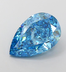 Diamante Cultivado en Laboratorio con Certificación IGI, Corte Pera de 4.50 CT, Color Azul Intenso, Claridad VVS2, CVD LG 731580352, ROYAL GEMS para Joyería - Product Image 3