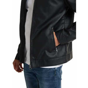 เสื้อแจ็คเก็ตหนัง Leathertex รุ่น Autumn Moto Biker ผ้า PU ปกคอพับ ไซส์ L ไม่ต้องใช้ซิป - Product Image 1