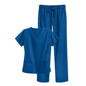 Blusas Médicas de Verano para Hombre con Diseño Multibolsillos, Detección de Agujas, Tejido Sostenible, Fusión Sin Costuras de Poliéster/Algodón - Product Image 1