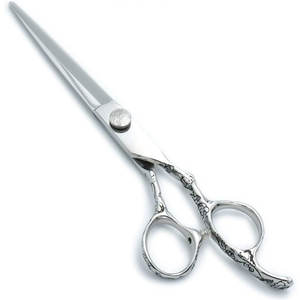 Ciseaux de coiffure professionnels 7 pouces en acier inoxydable, lame tranchante, pour droitiers, manche long, ciseaux de salon - Product Image 2
