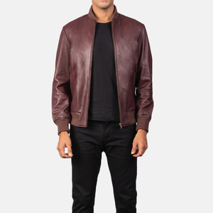 Clush 2026 Men's Winter Fashion High-Grade Leather <b>Jackets</b> <b>Slim</b> <b>Fit</b> Stand Collar Breathable Streetwear Custom Made Zipper - Product Image 1