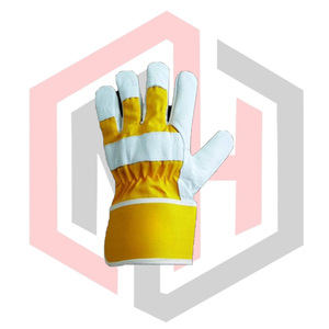 Guantes de Trabajo de Piel de Cabra Amarillo Beige, Resistentes a Desgarros, Transpirables, Antiestáticos, con Palma de Cuero, para Bomberos, Sin Silicona, Sin Polvo - Product Image 3