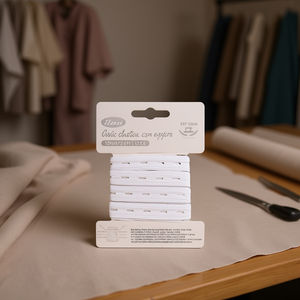 Nastro Elastico Con Occhielli Bianco 20Mm X 2M Per Uso In Abbigliamento - Product Image 2