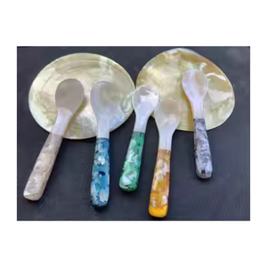 Mother of Pearl Seashell <b>Spoon</b> Handmade in Vietnam Luxury <b>Serving</b> <b>Spoon</b> Decorative Dining Tableware Supplier - Product Image 6