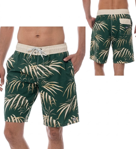 Shorts de bain décontractés pour hommes, personnalisés, à motif uni sublimé, avec cordon de serrage, 100 % polyester, taille mi-haute, séchage rapide, vente en gros - Product Image 1