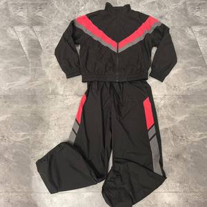 Ensemble de survêtement coupe-vent personnalisé OEM, deux pièces, veste zippée, survêtement de jogging, veste coupe-vent en nylon, survêtement pour homme - Product Image 4