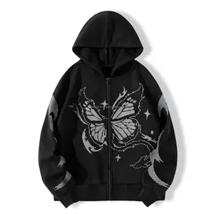 Customizable High Quality OEM ODM 500g Cotton With Fleece Regular Fit zipper Blank Hoodie Custom Logo Printed hoodie