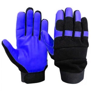 Guantes de Trabajo de Cuero Amarillo con Refuerzo de Palma Negra para Uso Táctico al Aire Libre, Equipo de Protección para Hombre - Product Image 2