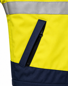 Veste de sécurité haute visibilité réfléchissante, imperméable, à capuche, jaune, en tissu Oxford, unisexe, pour le travail industriel, personnalisable, vente en gros - Product Image 6
