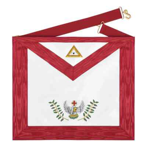 เครื่องประดับพิธีกรรมมาซอนิก ROSE CROIX ระดับ 18  ผ้ากันเปื้อนปักลายแบบกำหนดเองเป็นมิตรกับสิ่งแวดล้อม พร้อมตัวล็อคแบบผีเสื้อ - Product Image 4
