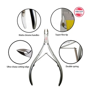 กรรไกรตัดเล็บ4/5/6มม.,อุปกรณ์ตกแต่งเล็บสเตนเลสสตีลแบบมืออาชีพแหนบแบบสปริงคู่ปรับแต่งโลโก้ได้ - Product Image 6