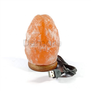 Top Selling USB Mini Himalayan Natural Shape Salt <b>Lamp</b> Eco-Friendly Carved Feng Shui Style Holiday Decoration Gift Pink High - Product Image 4