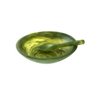 Bol de service en résine fini à la main avec ensemble de cuillères pour un style élégant de la maison, offrant une surface lisse et une beauté artistique - Product Image 5