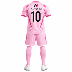 Uniforme de Fútbol Femenino Nofyan, Color Rosa, Sublimado, Manga Corta, Transpirable, Corte Regular, para Adultos, Todas las Temporadas - Product Image 5