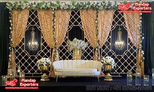 Elegant Engagement Stage Candle Walls Decoration <b>Wedding</b> Gold Metal Candle Wall <b>Backdrop</b> <b>Wedding</b> Candle <b>Stand</b> <b>Backdrop</b> Stage - Product Image 6