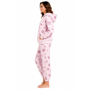 Ensemble de survêtement décontracté surdimensionné pour femme : sweat à capuche et pantalon de jogging en molleton de coton, 2 pièces - Product Image 4