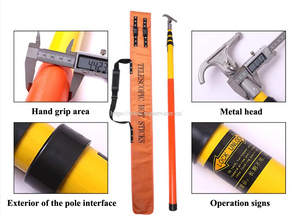 High Strength Electrician Adjustable Link Stick Telescopic Operation Pull <b>Rod</b> Hot Stick - Product Image 3