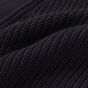 Cárdigan Negro de Punto para Mujer, Cuello en V, Manga Larga, Color Sólido, Botones al Frente, Estilo Minimalista, Largo Regular, para Todas las Temporadas - Product Image 5