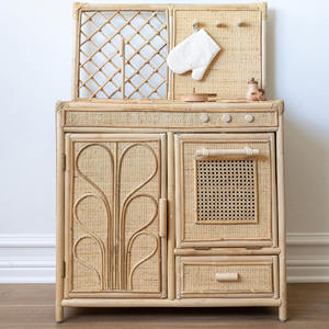 Top sélectionné rotin cuisine stockage des aliments jouets pour enfants naturel poêle jouet enfant enfants en bois semblant jouer - Product Image 1