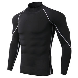 เสื้อรัดกล้ามเนื้อแขนยาวสำหรับผู้ชาย Freandy Sports แห้งเร็ว ผลิตจากโพลีเอสเตอร์ผสมสแปนเด็กซ์ ดีไซน์ลายทางสีสันสดใส - Product Image 4