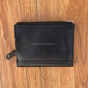 Cartera de tres pliegues de piel de vaca a la moda personalizada al por mayor minicartera de viaje multifuncional de piel auténtica occidental monederos - Product Image 5