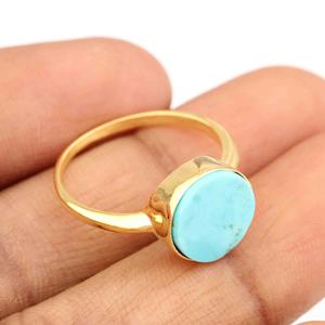 2025 Super calidad Arizona turquesa 10mm eternidad Vermeil anillo único plata fina regalo mujer joyería al por mayor fabricado - Product Image 2