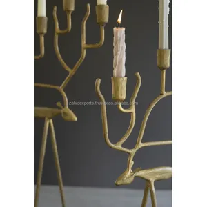 Support à bougies en fer forgé fait main de haute qualité, design élégant, pour banquet, centre de table, décoration de Noël, Zahid Exports - Product Image 2