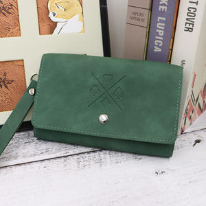 Étui à cartes professionnel personnalisable en cuir PU avec logo en relief et fermeture éclair – Porte-cartes personnalisé - Product Image 4