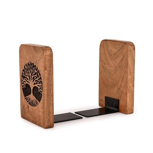 Porte-livres sculptés en bois de Sheesham |   Organisateur de bureau sculpté à la main, vente en gros en Inde - Product Image 1